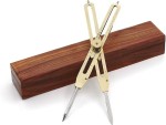 9-Inch Brass Proportional Divider with Wooden Box – Precision Drafting, Navigation & Art Tool – Engraved Scale Divider for Artists, Engineers, Architects, Mariners