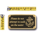 Nautical Themed Gift Plaque Walk On Water Boating Or Sailing Brass Sign is A Great Birthday Present