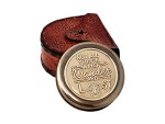 Vintage Brass Compass Engraved \'Not All Those Who Wander Are Lost\' with Handmade Leather Case – Inspirational Gift for Travelers, Adventure Lovers & Graduates
