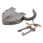 handmade 5 inch White paan iron lock