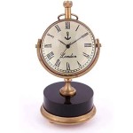 Table Clock with Magnifying Lance, Metal Clock, Living Room clock  