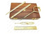 Proportional Divider Set of 5, Full Brass dividers with Executive Wooden Box, Single Handed 8\