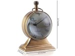 Vintage Brass Table Clock with Roman Numerals | Anchor Design Maritime Desk Clock | Antique Nautical Home Décor | Collectible Gift for Office, Study, or Living Room