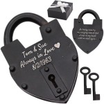 Handmade Paan Large Black Iron Lock