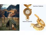 Marine Brass Vintage Pocket Compass | Handmade Nautical Maritime Ship Navigation Instrument | Antique Sailor Compass for Gifts, Education & Home Decor
