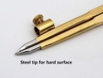 8 Inch Large Pencil Marking Compass with Steel Tip – Leather Scratch Compass & Wing Divider for Woodworking, Metal Scribing, Drafting & Map Plotting – Includes Protective Leather Cover