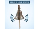 Solid Brass Wall Mounted Ship Hanging Bell 6 Inch – Antique Finish Nautical Brass Bell for Reception, School, Outdoor, Indoor, Dinner & Church by Roorkee Instruments India