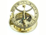 Brass Sundial Compass with Wooden Box | Antique Nautical Working Compass Engraved “West London” | Vintage Maritime Navigation Instrument | Collectible Gift for Explorer, Sailor &amp; Traveler