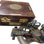 Antique Educational Sextants Marine Vintage Sextant with Wooden Box, 5 inch, Brass