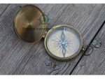 Vintage Brass Compass Engraved with J.R.R. Tolkien Quote | “Not All Those Who Wander Are Lost” | Handmade Nautical Compass with Leather Case | Inspirational Gift for Men, Him, Traveler, Son