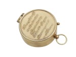 Engraved Brass Compass with Leather Case – “Go Confidently in the Direction of Your Dreams” Thoreau Quote – Vintage Nautical Compass Gift for Graduation, Travel, or Retirement