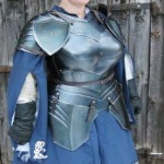 Medieval Half Steel Body Dark Lady Plate 18GA SCA Armor Suit Cuirass Puldrons Christmas Costume