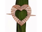 Wooden Curtain Holder Tie Back Drape Clips \'Loving Heart\' – Set of 2 | Handmade Wooden Curtain Holdbacks for Drapes & Curtains | Decorative Heart-Shaped Curtain Accessories for Home & Living