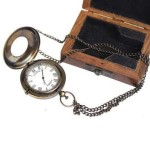 Handmade Antique Pocket Watch with Wooden Box