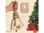 Handmade Set of 3 Vintage Brass Cone Cow Bells with Rope – Rustic Wind Chime & Door Chime, Nautical Theme Home Décor Bell for Garden, Patio, Wedding, Festival & Outdoor Decoration