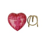 Marble finish, Brass made pink Heart Keepsake Cremation Urn for human ashes