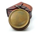 Brass Handmade Fully Functional Compass with Leather Case | Robert Frost “The Road Not Taken” Poem Engraved | Vintage Nautical Pocket Compass Gift for Son, Husband, Traveler, or Collector