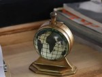 Vintage Brass Table Clock with Roman Numerals | Anchor Design Maritime Desk Clock | Antique Nautical Home Décor | Collectible Gift for Office, Study, or Living Room