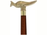 Brass Peacock Handle Wooden Walking Cane – Vintage Style Solid Brass Bird Design Stick – 37 Inch Handmade Walking Stick for Men & Women – Antique Finish Gift Cane with Rosewood Shaft