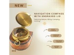 Marine Brass Compass with Leather Case – 2 Inch Engraved Quote “Not All Those Who Wander Are Lost” | Antique Copper Finish Nautical Pocket Compass for Travel, Camping, Graduation & Home Décor Gift